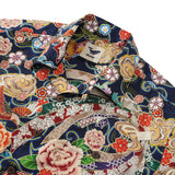 Men's Hawaiian Shirt Short Sleeve Camp Collar 100% Cotton Yellow Aloha Floral Breeze