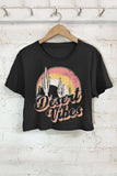 Desert Vibes Cactus Graphic Short Crop Top