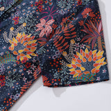 Women's Hawaiian Shirt Quirky Plants Print Cotton Button-up Short Sleeve Quirky Plants Women Shirt