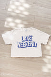 Lake Weekend  Cropped Mineral Graphic Top