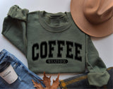 Trendy Coffee Weather Olive Graphic Sweatshirt Free Ship