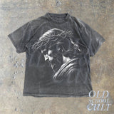 Vintage 90s Jesus Easter Graphic Tee Retro Halftone Unisex