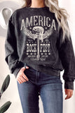 America Rock Fest Guitar Mineral Graphix Terry Sweatshirt