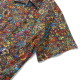 1930s Hawaiian Shirt 100% Cotton Men's Short Sleeve Camp Collar Aloha Shirt Mirror Of Wildflowers