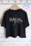 Small Town Girl Graphic Long Crop Top