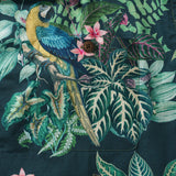 Green Hawaiian Shirt Vintage Tropical Parrot Shirt Men's 100% Cotton Short Sleeve Camp Collar Aloha Shirt