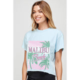 Malibu Beach   Graphic Crop Top