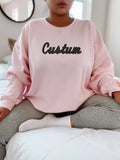 Custom Embroidered Sweatshirt, Embroidered, Varsity Font
