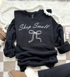New Shop Small Bow Black Trendy Graphic Sweatshirt