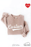 Custom Puff Varsity  Print Plus Graphic Sweatshirt