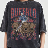 Vintage Buffalo Football Skull Shirt