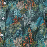 1930s Green Hawaiian Shirt For Men Tropical Emerald Leaves Aloha Shirt Short Sleeve Button Down Shirt