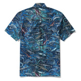 Men's Hawaiian Shirt Short Sleeve Button-down 100% Cotton Blue Aloha Ocean Dreams