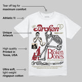 Dunk Dark Team Red/Burgundy Crush DopeSkill T-Shirt Broken Bones Graphic