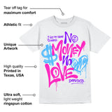 Dunk Active Fuchsia DopeSkill T-Shirt No Money No Love Typo Graphic