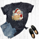 Christmas Santa I Seen That Mineral Wash Graphic Tee