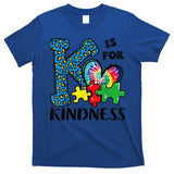 Autism Awareness K Is For Kindness Puzzle Piece Be Kind T-Shirt