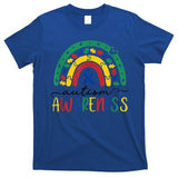 Autism Awareness Shirt Puzzle Pieces Rainbow Gifts for Mom T-Shirt