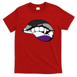 Asexual Ace Vampire Lips Fangs Costume Easy Halloween Gifts T-Shirt
