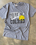 White Flag Softball Tee | Softball Mom | Christian Apparel
