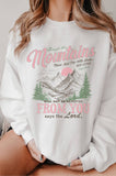 Says the Lord Mountains Graphic Brushed Sweatshirts