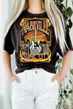 Nashville Music City Graphic Mineral Long Crop Top