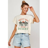 Meet Me in the Desert Vintage Graphic Crop Top