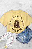 Mama Bear Flower Women's Vintage Graphic Crop Top