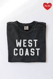 West Coast Graphic Plus Size Mineral Washed Graphic Top