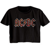 AC/DC - Leopard Print Womens Crop Tee