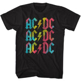 AC/DC - Rainbow Repeat Boyfriend Tee
