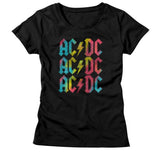 AC/DC - Rainbow Repeat Womens T-Shirt