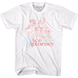 Ace Attorney Faded Red And Blue T-Shirt