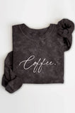 Coffee Puff Graphic Mineral Brushed Sweatshirt
