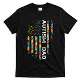Autism Dad Awareness American Flag USA T-Shirt