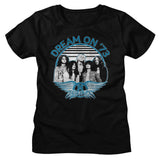 Aerosmith - Dream On Blue White Womens T-Shirt