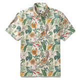 Hawaiian Shirt For Men Tropical Button-down Shirt Short Sleeve 100% Cotton Shirt Summer Park