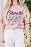 Colorado Ski Mineral Graphic Long Crop Top