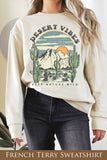 Desert Vibes Cactus Graphix Terry Sweatshirts