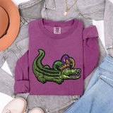 Mardi Gras Gator Sequin Long Sleeve