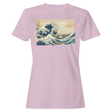 Surfing Wave Ukiyo-E Women's T-Shirt Light Pink