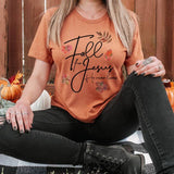 Fall For Jesus He Never Leaves Everyday Tee Unisex T-shirt, Sweatshirt, Hoodie, Long Sleeve Tee