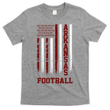 Arkansas Football Fan American Flag T-Shirt