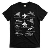 American Fighters Jets F22 Raptor F14 Tomcat Plane Spotting T-Shirt