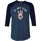 AI Art Club - 3/4 Sleeve Raglan T-Shirt