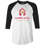 Aladdin Hotel v2 - Vintage Las Vegas - 3/4 Sleeve Raglan T-Shirt