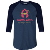 Aladdin Hotel v2 - Vintage Las Vegas - 3/4 Sleeve Raglan T-Shirt