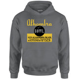 Alhambra Bowl - Sacramento, CA - Vintage Bowling Alley - Unisex Hoodie