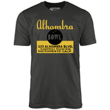 Alhambra Bowl - Sacramento, CA - Vintage Bowling Alley - Unisex T-Shirt