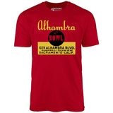 Alhambra Bowl - Sacramento, CA - Vintage Bowling Alley - Unisex T-Shirt